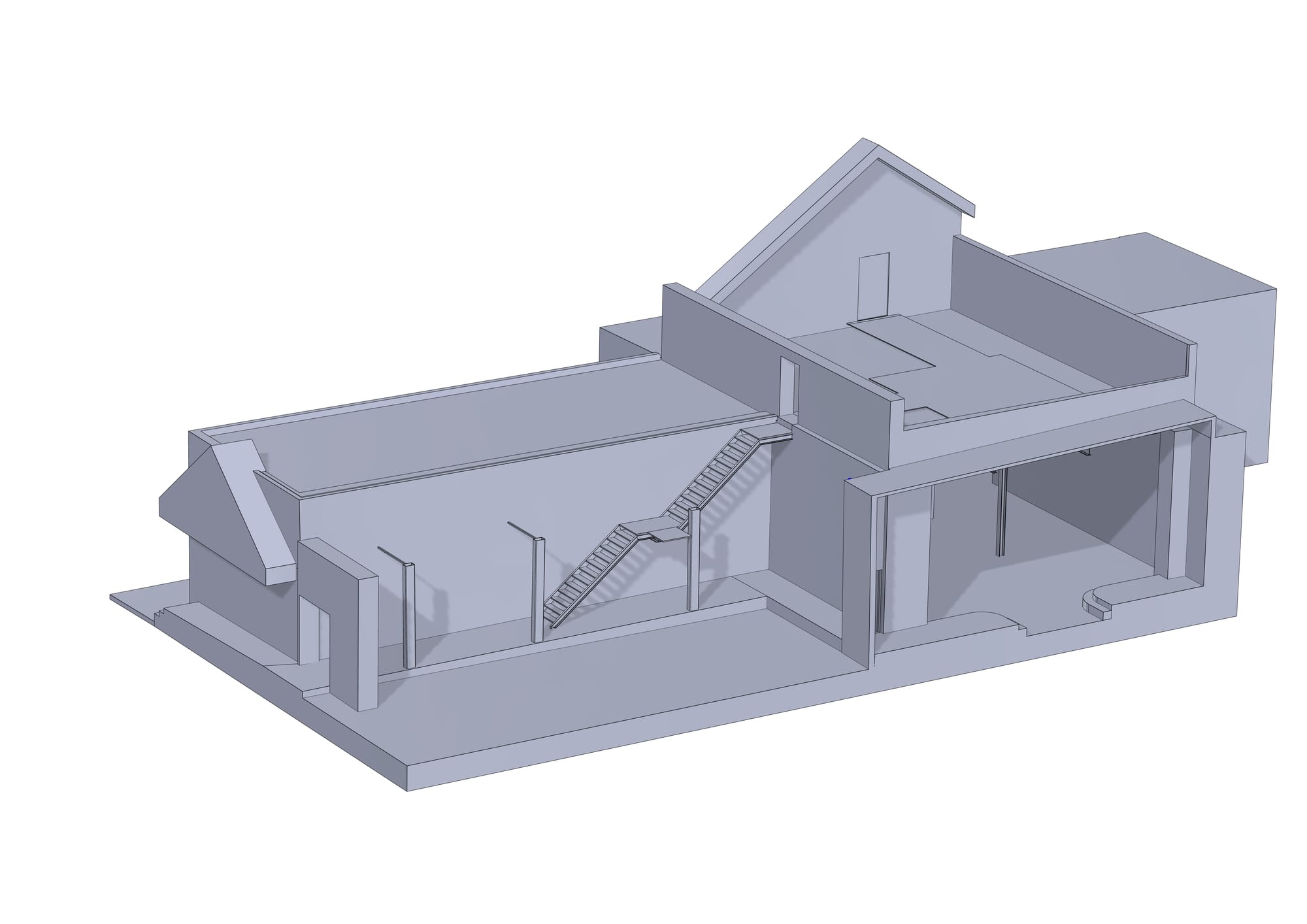 Produktionshallen – Punktwolke und 3D-Modell