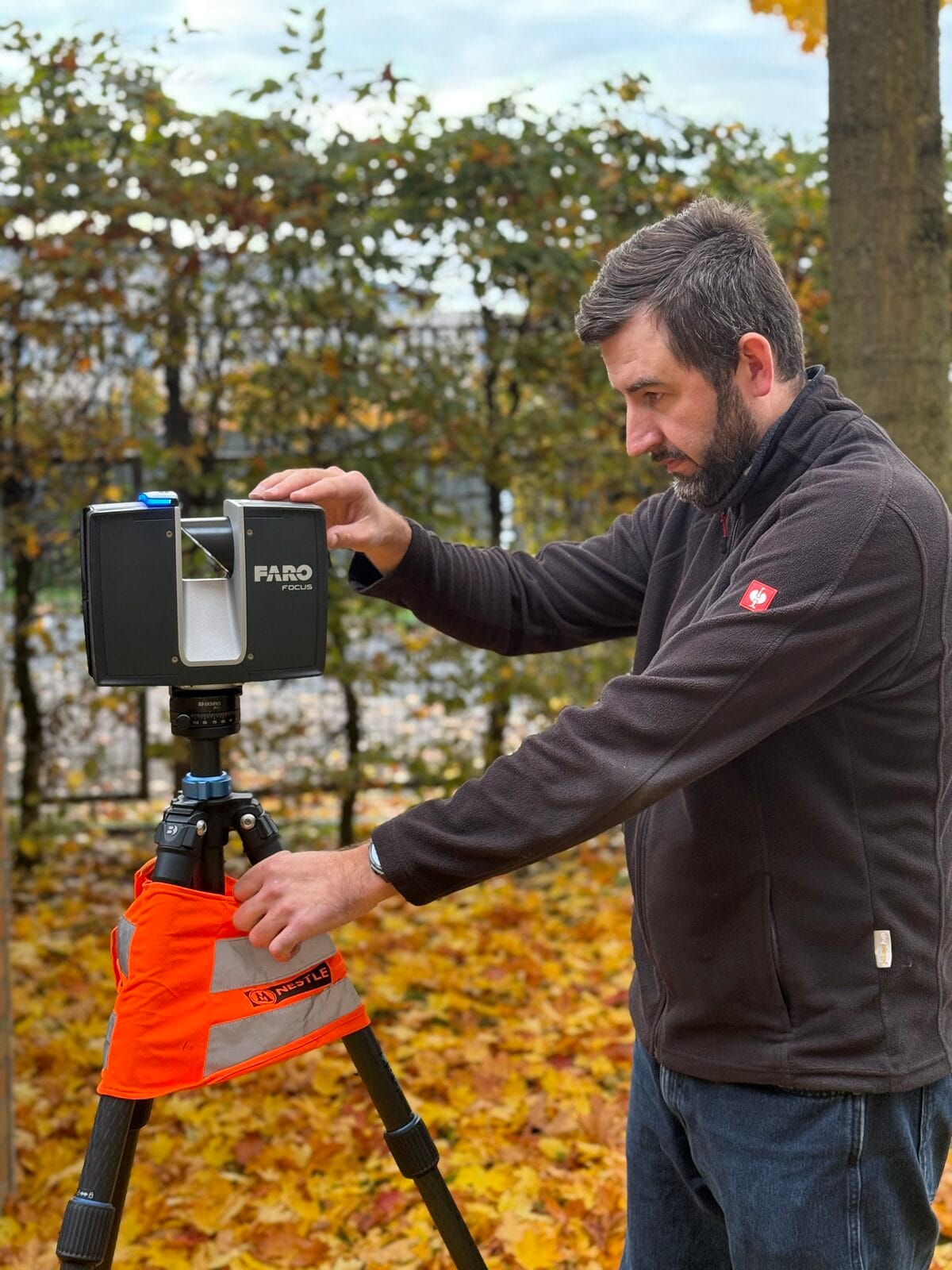 3D-Laserscanner im Einsatz in einer Industrieanlage